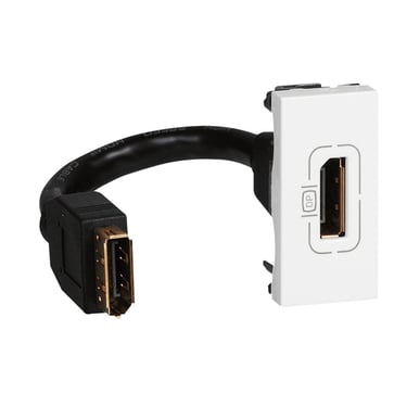 Mosaic AV display port forlænger 15cm kabel 1M hvid