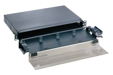 19"" Opticom Fiberboks udtræk for 4x modul ((FAP)) 1U sort