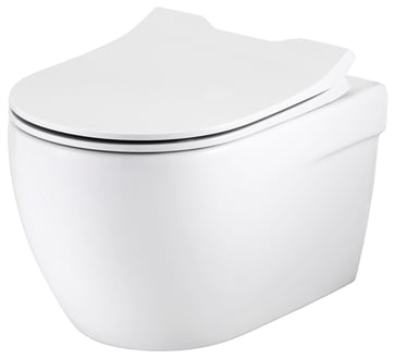 Pressalit Projecta D Solid Pro m/væghængt toilet og toiletsæde hvid