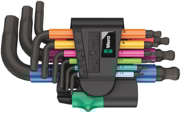 950/9 Hex-Plus Multicolour 2 Vinkelnøglesæt, metrisk, BlackLaser, 9 deleKvalitets vinkelnøglesæt ti