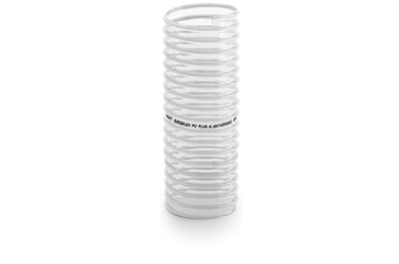 SUPERFLEX PU PLUS H Klar PU slange med stålspiral rulle a 30 meter Ø 140 mm Vakuum: 20 % Temperatur