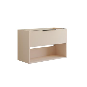 Dansani Mido vaskeskab 100x64 cm m/1 skuffe + åbent fag, glat sand