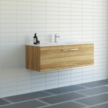 Dansani Mido møbelpakke 121 cm 1 sk, vask, varm eg