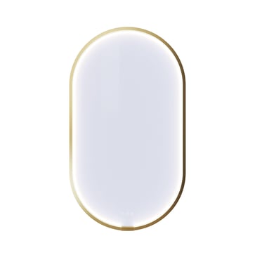 Dansani Moon rammespejl 105 x 60 cm med LED lys, messing
