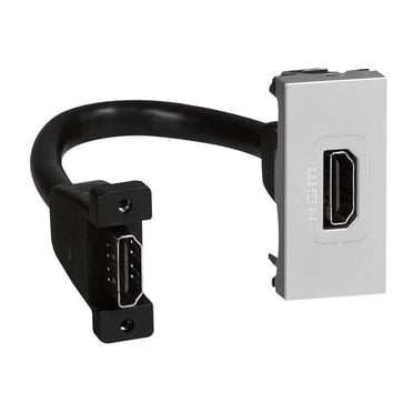 Mosaic AV HDMI udtag forlænger 15cm kabel 1M alu
