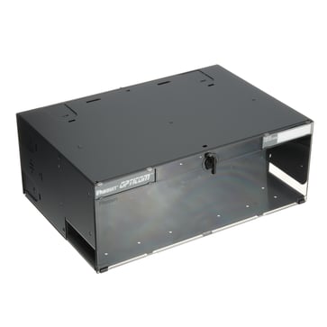 19"" Fiberboks med kabelmanagement for 12x modul ((FAP)) 4U sort