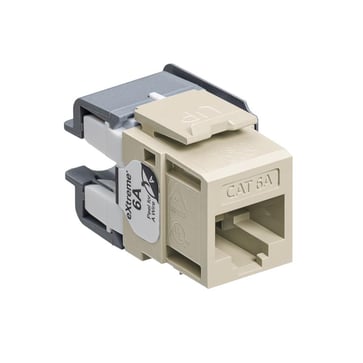 Modular jack eXtreme KAT6A UTP RJ45 110-style enkle stk pakke Elfenben
