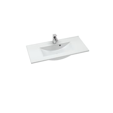 Vask Amber Mini 81*36,5 cm porcelæn hvid