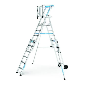 Zarges Teleskopisk Platformstige 9 trin 2,30 m