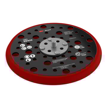 3M Xtract Hookit Bagplade 89409 150mm hård rød