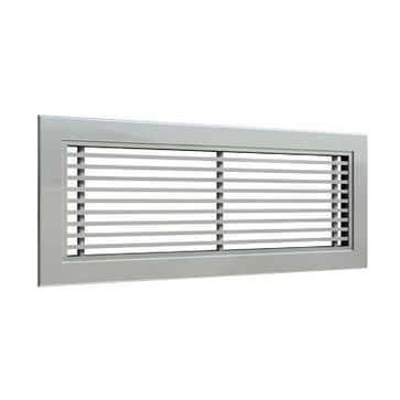 Lindab alu-rist 300 x 100 mm med faste lige lameller