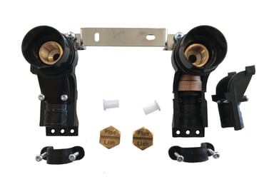 Unite koblingsdåse rødgods dobbelt push 15 mm x 12""