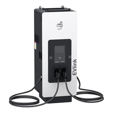 Lynladestation, EVlink Pro DC, 120kW, CCS2 + CCS2 ladestik, 7,5m kabel uden kabelstyringssystem