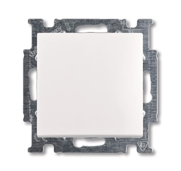 ABB-basic55 1-polet afbryder, mat hvid, 10A, 1 modul, leveres inklusive tangent