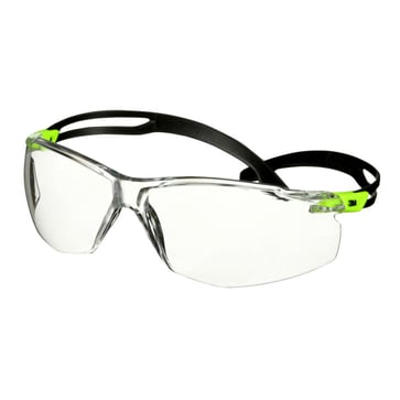 3M SecureFit 500 beskyttelsesbrille grøn Scotchgard klar linse
