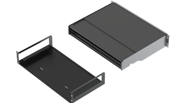 19"" ventilations panel 2U sort