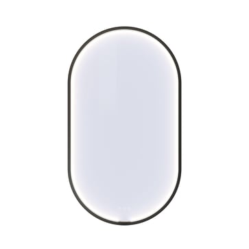 Dansani Moon rammespejl 105 x 60 cm med LED lys, sort