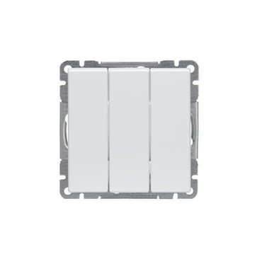 Afbryder TRIPEL ((semi-komplet)) 16A 1M Hvid