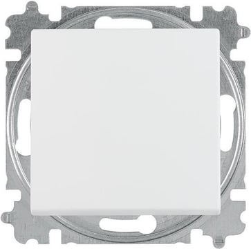 ABB-basic55 Trykkontakt, mat hvid, 10A, 1 modul, leveres inklusive tangent