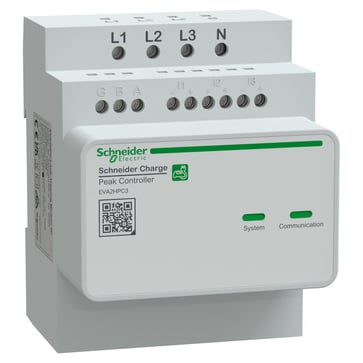 Last balancering , Schneider Charge, 3P, maksimal strøm tilladt til ladestation automatisk indstille