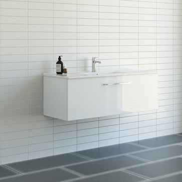Dansani Mido møbelpakke 121 cm 1 sk, vask, hvid højglans