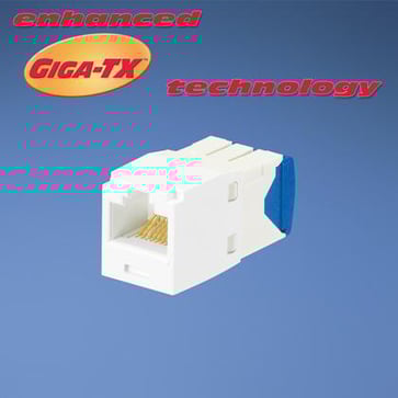 Modular jack Kat.6a UTP Mini-Com G hvid