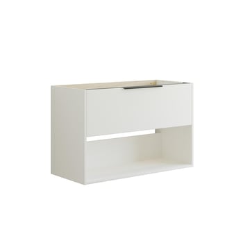 Dansani Mido vaskeskab 100x64 cm m/1 skuffe + åbent fag, glat hvid mat