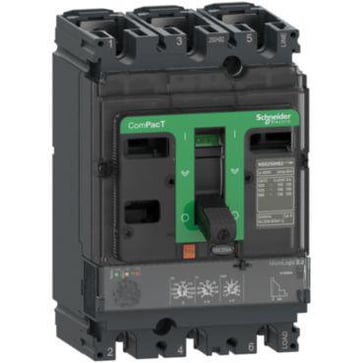 Maksimalafbryder ComPacT NSX250H, 70 kA ved 415 VAC, MicroLogic 2.2 strømrelæ 160 A, 3 poler 3 besky