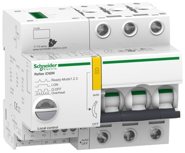 Kombineret automatsikring og kontaktor Reflex iC60H TI24 Smartlink ComReady 25 A 3P C-karakteristik