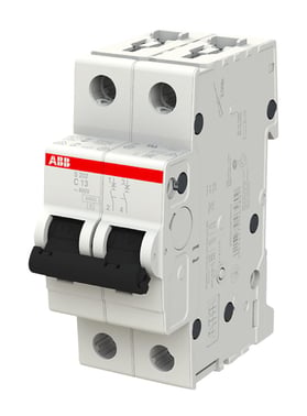 Automatsikring C 13A, 2-polet C-karakteristik, brydeevne 6kA, 230/400V AC, 35mm bred S202-C13