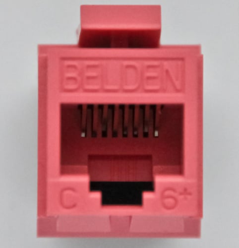 Modular jack K6 utp GF key rød