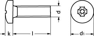 M 5X40 DIN 7985 SFA4 pan hoved maskinskrue Z