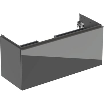 Geberit Acanto underskab til håndvask 120 cm 1 sk + 1 indv sk lava glas blankt/håndtag lava mat