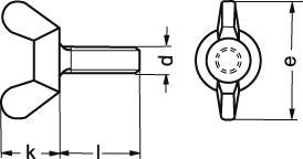 M 12X25 (DIN 316)  RFA2 fløjskrue amerikansk form