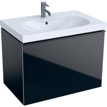 Geberit Acanto vaskeskab 740x535x475mm 1skuffe sort spånplade lak