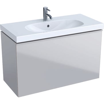 Geberit Acanto vaskeskab 890x535x416mm 1skuffe sand-grå spånplade lak