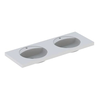 Geberit Preciosa håndvask dobb 1300x550x200mm t/bolte hvid porcelæn KeraTect 635111080