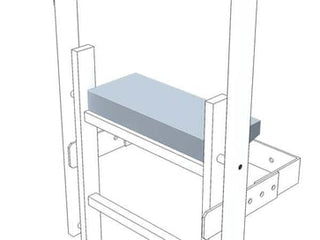 Udstigningstrin til faste stiger i aluminium