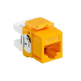Modular jack eXtreme KAT6 UTP RJ45 110-style enkle stk pakke Gul
