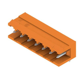 7 polet print stik (( Board)) 5.08 mm pitch med 3.2mm loddeben 90° orange SLA 07/90 3.2SN OR BX