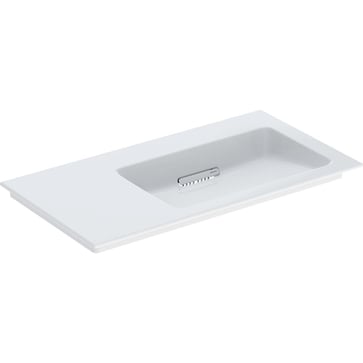 Geberit ONE håndvask 90 x 48 cm u/hanehul, hvid/KeraTect, blank hvid