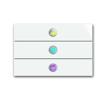 KNX prion betjeningselement, 3/6 tryk, farve: studiehvid 6342-24G-101-500