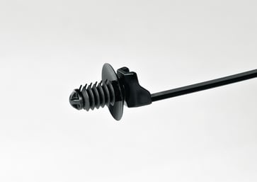 Fastgørelses kabelbinder til runde huller, udvendig fortanding, Ø1.0-35.0mm, sort, 1500Stk.