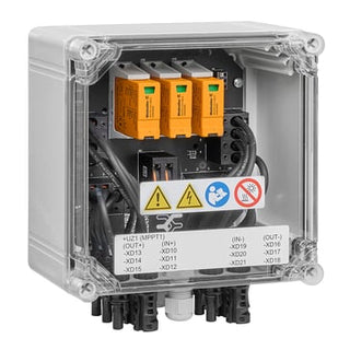 PV Combiner Box, 1100 V, 1 MPP, 3 Inputs / 3 Outputs per MPP, overspændingsbeskyttelse I / II, MC4-E
