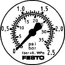 Festo Panelmanometer FMA-50-2,5-1/4-EN