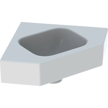 Geberit Icon hjørnehåndvask, 460 x 330 x 130 mm, hvid porcelæn