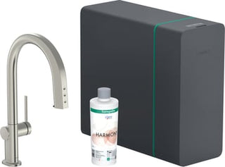 hansgrohe Aqittura M91 SodaSystem 210, udtrækstud, 1jet, sBox, rustfrit stål finish