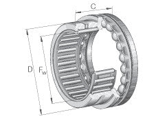 INA nålerulle/axialkugleje type NKX