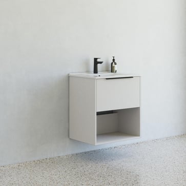 Dansani Mido møbelpakke 61 cm 1 sk m/hylde, glat, sand mat