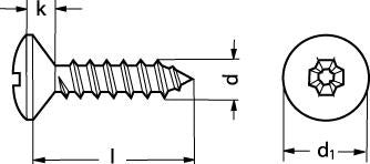 4,8X19  DIN 7983 FZB linsehoved pladeskrue Z